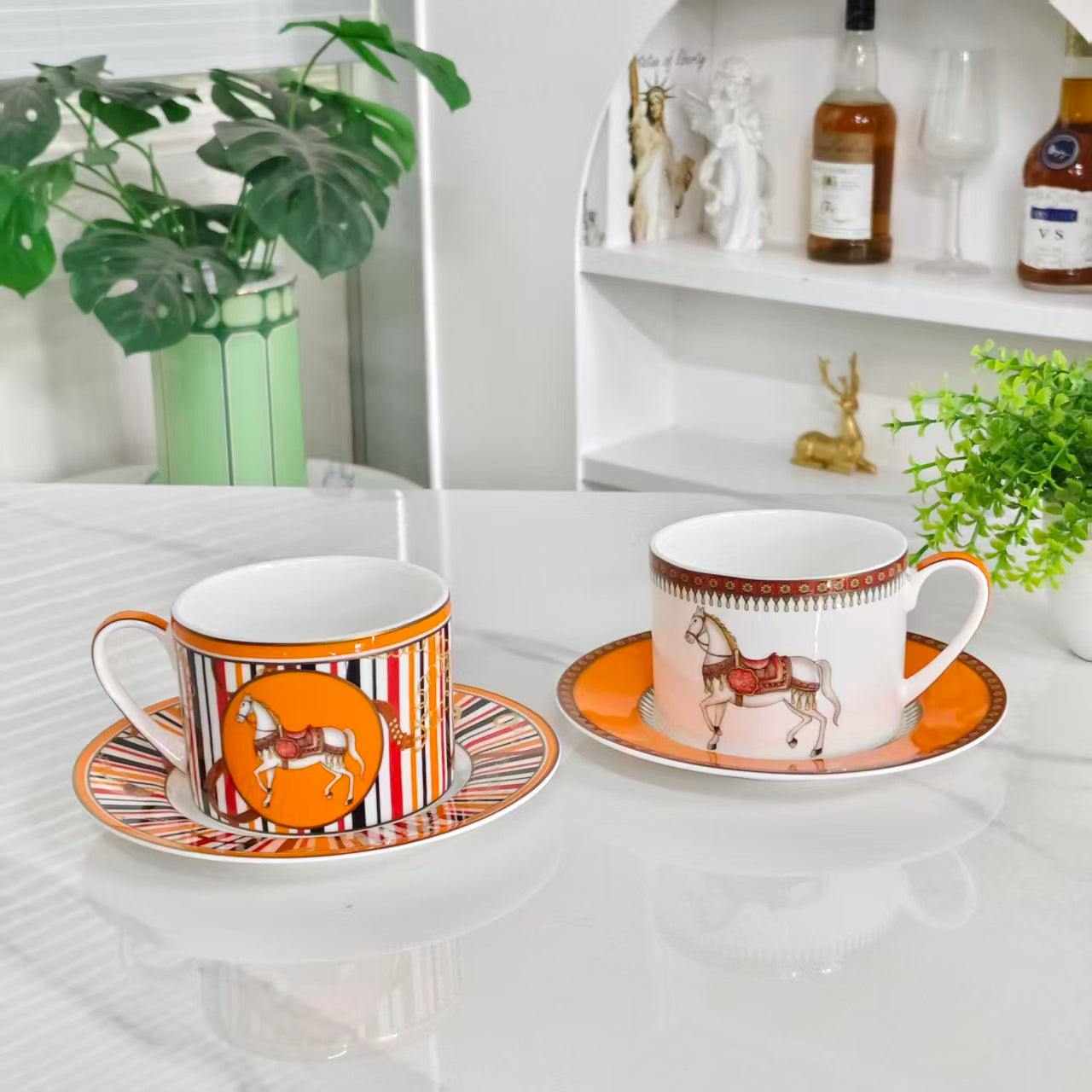 Nuovo Arrivo: [Pedestal Yellow Horse] – Servizio da Caffè 15 Pezzi
