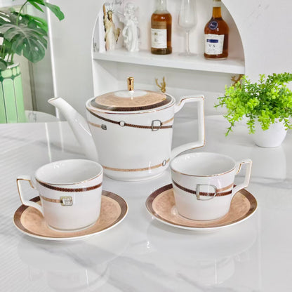 Neu eingetroffen: [Sockel gelbes Pferd] – 15-teiliges Kaffeeservice