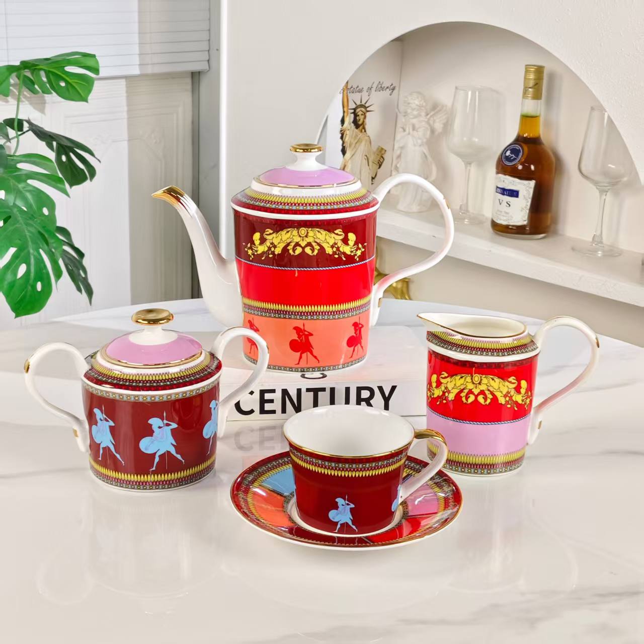 Nuovo Arrivo: [Pedestal Yellow Horse] – Servizio da Caffè 15 Pezzi