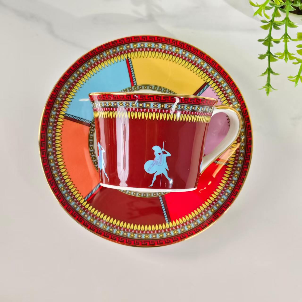 Nuovo Arrivo: [Pedestal Yellow Horse] – Servizio da Caffè 15 Pezzi