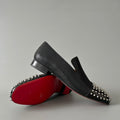 CL 【Red Sole】Greggo Men's Fashion Casual Leather Shoes – Black with Studs.