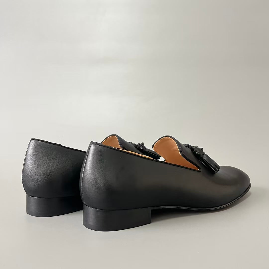 CL 【Red Sole】Greggo Men's Casual Leather Shoes – Black.