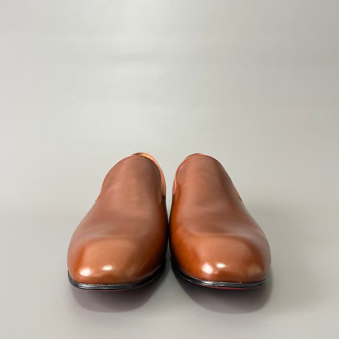 CL 【Red Sole】Greggo Men's Casual Leather Shoes – Brown.