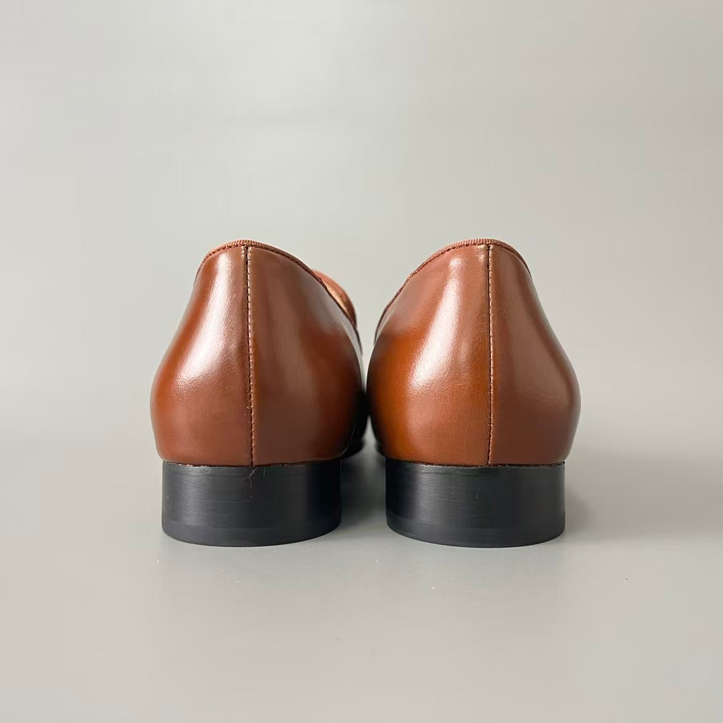 CL 【Red Sole】Greggo Men's Casual Leather Shoes – Brown.