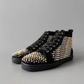 CL 【Red Sole】Lou Spikes high-top sneakers with all-over studs.
